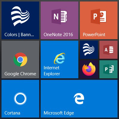 Banner Health tile on Windows Metro
