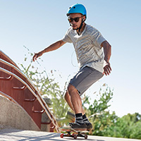 A guy on a skateboard